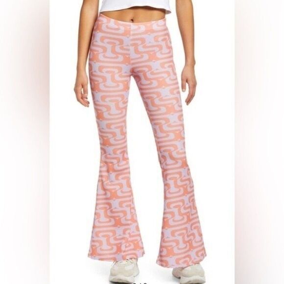 NWT Retro Bell Bottom Stretchy Flare Pants 70s 80s Hippie Rave Festival Disco 2 - Picture 1 of 10